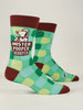 Mister Pooper Scooper Mens Crew Socks - Whiskey Skies - BLUE Q