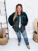 Mixed Plaid And Corduroy Shacket With Frayed Hems - Whiskey Skies - JADE BY JANE