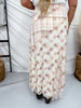 Mixed Plaid Print Midi Skirt With Lace Trim - Whiskey Skies - POLAGRAM + BAEVELY