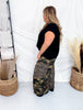 Mixed Print Leopard and Camo Cargo Pants - Whiskey Skies - BIBI