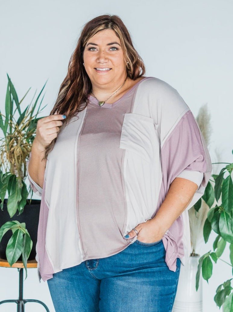 Mocha and Mauve Tunic Top - Whiskey Skies - ANDREE BY UNIT