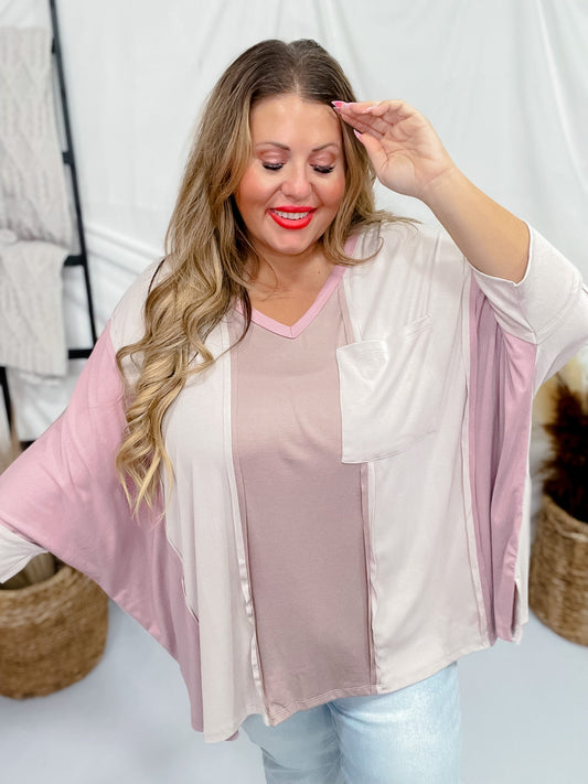 Mocha and Mauve Tunic Top - Whiskey Skies - ANDREE BY UNIT