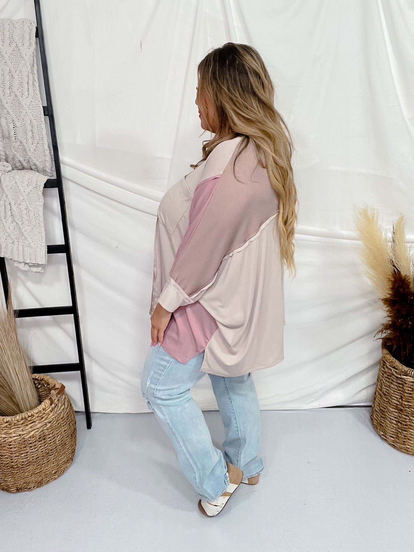 Mocha and Mauve Tunic Top - Whiskey Skies - ANDREE BY UNIT