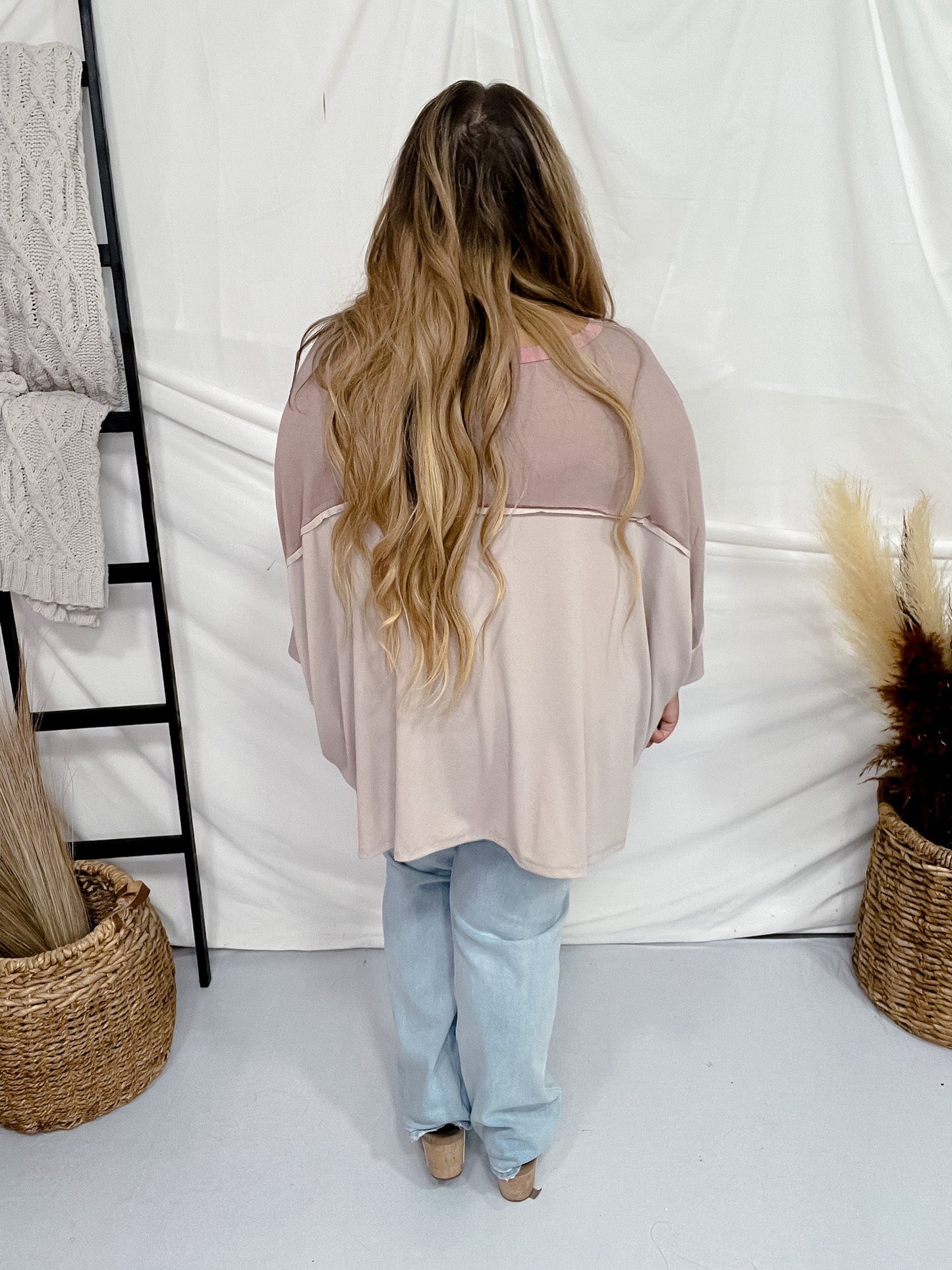 Mocha and Mauve Tunic Top - Whiskey Skies - ANDREE BY UNIT