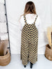 Mocha & Black Checkerboard Wide Leg Overalls - Whiskey Skies - JADE BY JANE