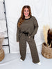 Mocha & Black Striped Long Sleeve Pullover - Whiskey Skies - HEIMISH