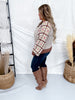 Mocha & Brown Cable Knit Sweater With Crochet Sleeves - Whiskey Skies - DAVI & DANI