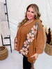Mocha Flower Patch Drop Shoulder Top - Whiskey Skies - BLUEVELVET