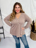 Mocha Long Sleeve V - Neck Knit Top - Whiskey Skies - ANDREE BY UNIT