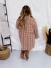 Mocha Plaid Mineral Washed T-Shirt Dress - Whiskey Skies - EASEL