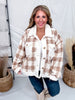 Mocha Plaid Sherpa Jacket - Whiskey Skies - ODDI