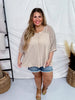Mocha Relaxed Fit Knit Tunic Top - Whiskey Skies - ANDREE BY UNIT
