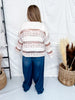 Mocha Vintage Checkered Chunky Knit Sweater - Whiskey Skies - BIBI