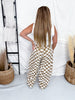 Mocha & White Checkered Barrel Leg Pants - Whiskey Skies - ODDI