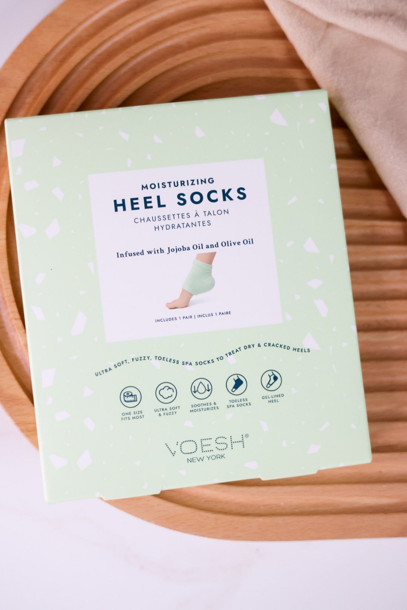 Moisturizing Heel Socks (2 Colors) - Whiskey Skies - VOESH