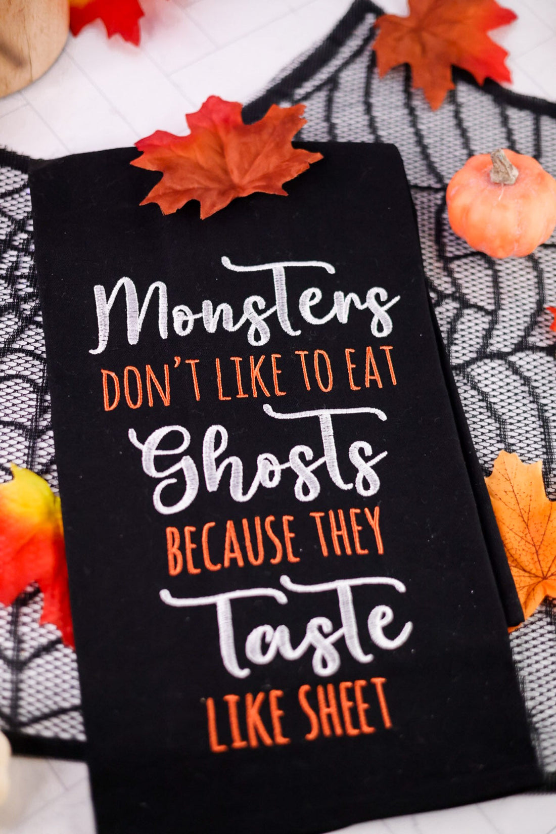 Monsters Don't Eat Ghosts Towel - Whiskey Skies - C & F ENTERPRISES