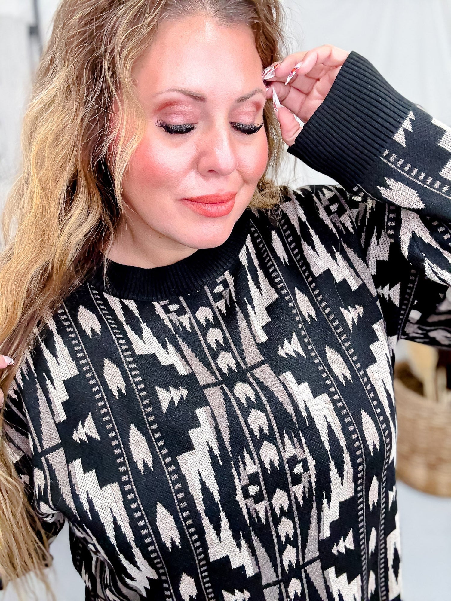 Montana Aztec Sweater Dress Final Sale Montana Aztec Sweater Dress Final Sale