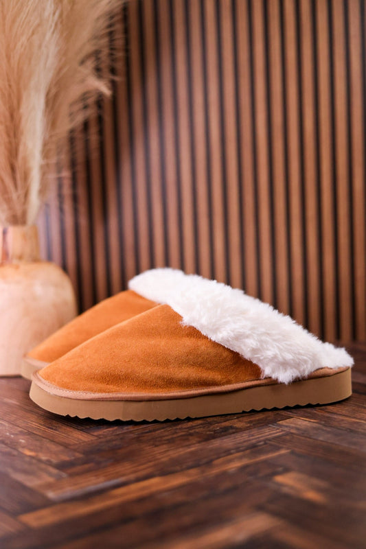 Montana Way House Scuffs In Brown - Whiskey Skies - MYRA BAGS