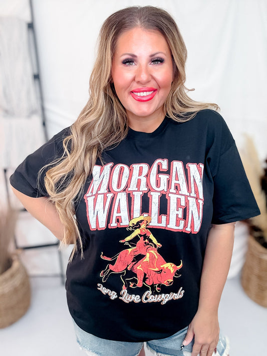 Morgan Wallen Long Live Cowgirls Licensed Graphic Tee - Whiskey Skies - ROCK OFF