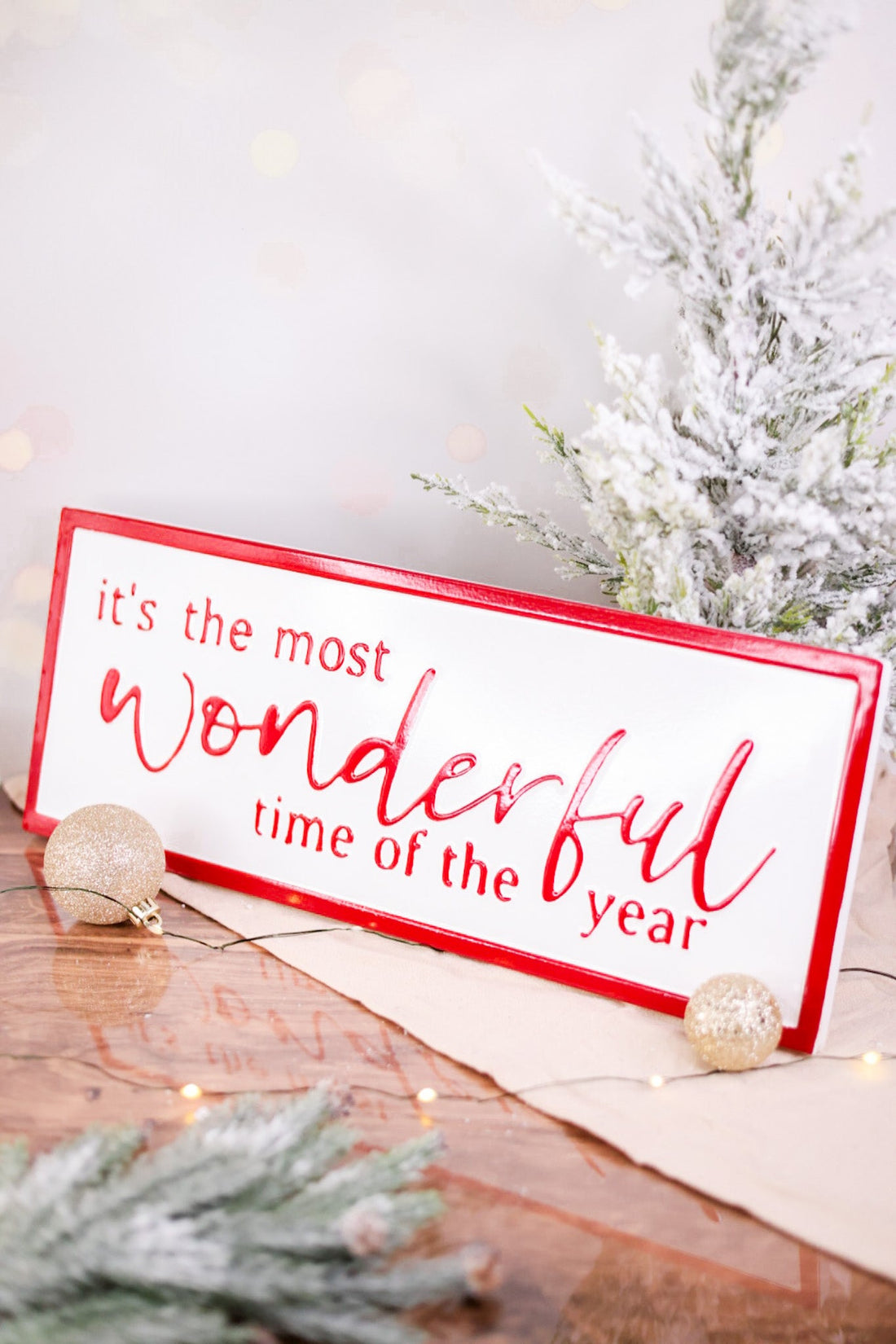 Most Wonderful Time of The Year Metal Sign - Whiskey Skies - MELROSE INTL