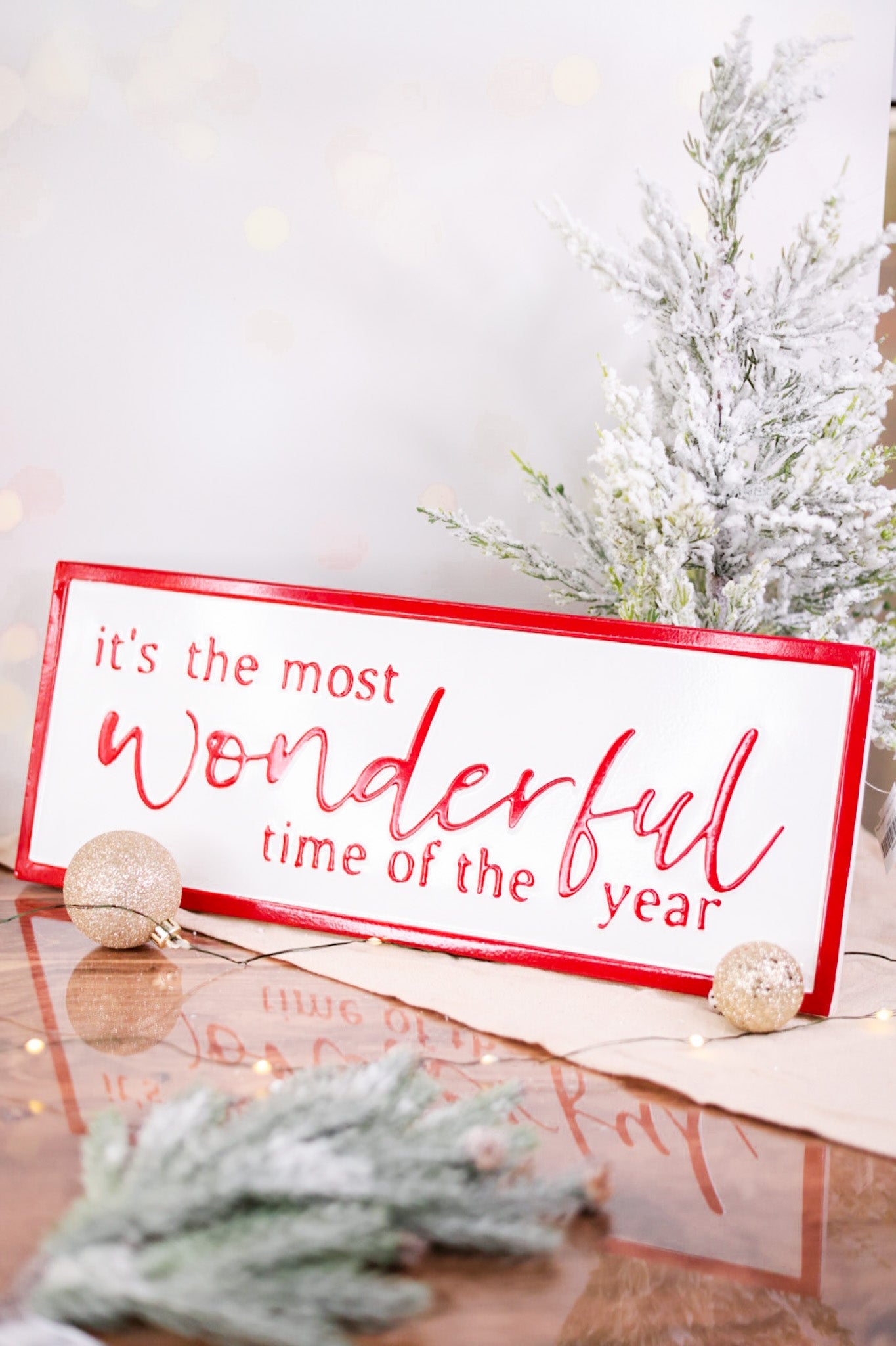 Most Wonderful Time of The Year Metal Sign - Whiskey Skies - MELROSE INTL