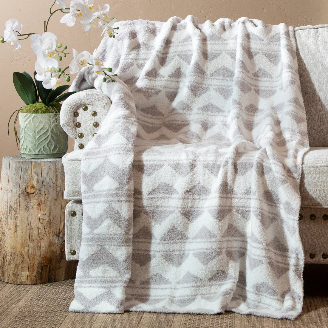 Mountain Grey Stretchy Throw - Whiskey Skies - CARSTEN'S ENTERPRISES INC.