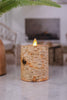 Moving Flame Birch Candle (Small) - Whiskey Skies - RAZ IMPORTS