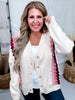 Multi Color Ruffle Button Down Sweater Cardigan - Whiskey Skies - J.NNA