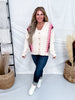 Multi Color Ruffle Button Down Sweater Cardigan - Whiskey Skies - J.NNA