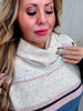 Multi Colored Cowl Neck Sweater With Stripes - Whiskey Skies - ANDREE BY UNIT