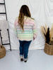 Multi Colored Striped Long Sleeve Sweater - Whiskey Skies - ADORA