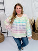 Multi Colored Striped Long Sleeve Sweater - Whiskey Skies - ADORA