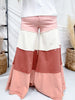 Multi Dusty Rose & Coral Denim Wide Leg Pants - Whiskey Skies - BLUEVELVET