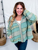 Multi Green Washed Color Block & Patchwork Cardigan - Whiskey Skies - OLI & HALI