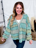 Multi Green Washed Color Block & Patchwork Cardigan - Whiskey Skies - OLI & HALI