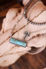 Multi Layered Cross Necklace with Stone Pendant - Whiskey Skies - BOHO RANCH SHOP