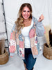 Multi Pattern & Color Fabric Patched Hoodie Jacket - Whiskey Skies - J.NNA