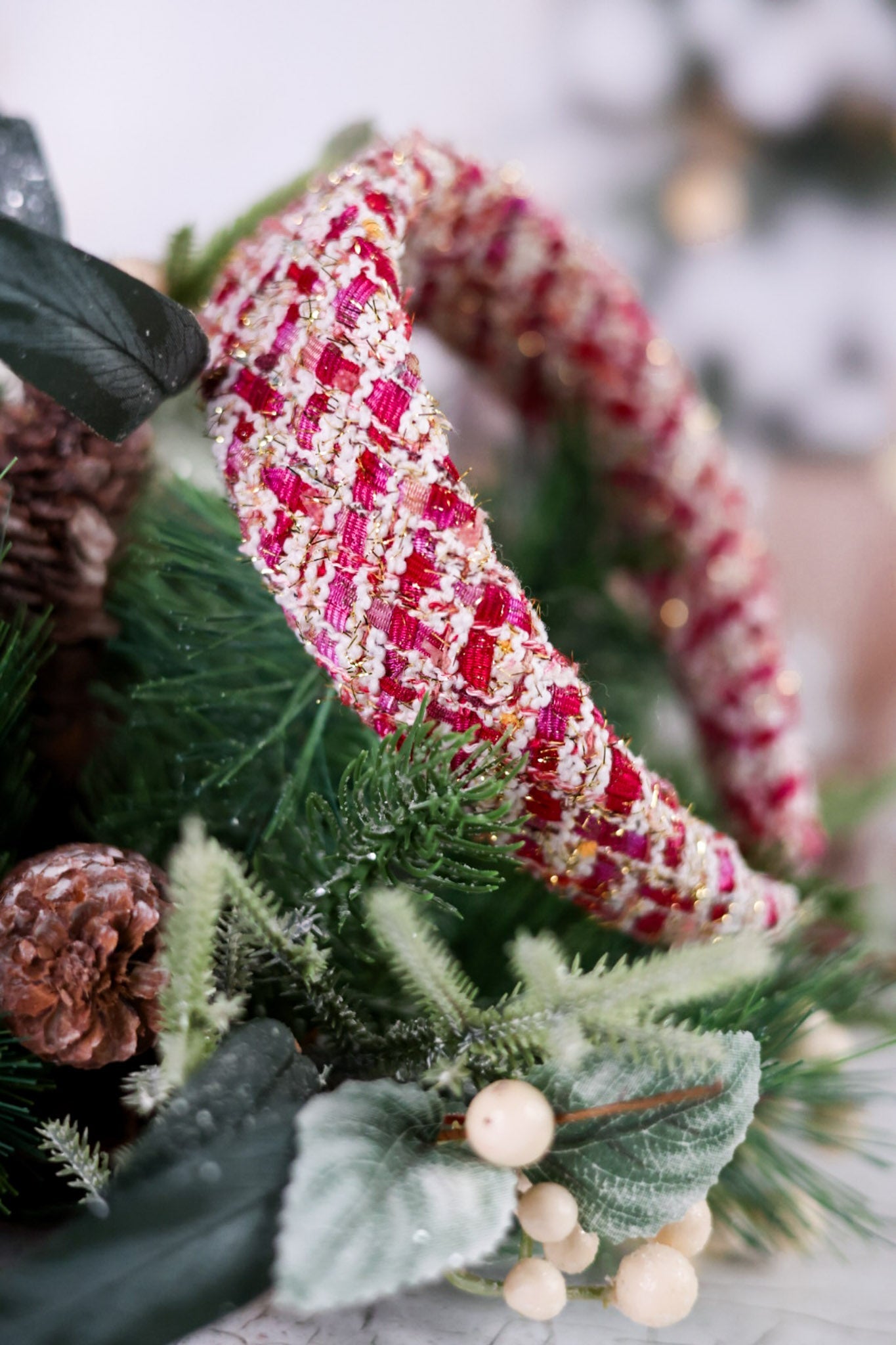 Multi Wine Textured Woven Headband - Whiskey Skies - SHIRALEAH