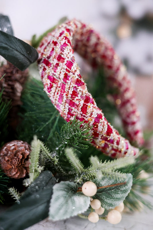 Multi Wine Textured Woven Headband - Whiskey Skies - SHIRALEAH