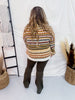 Multicolor Hexagon Knit Sweater - Whiskey Skies - GEEGEE