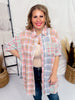 Multicolored Half Sleeve Plaid Flannel - Whiskey Skies - WHITE BIRCH