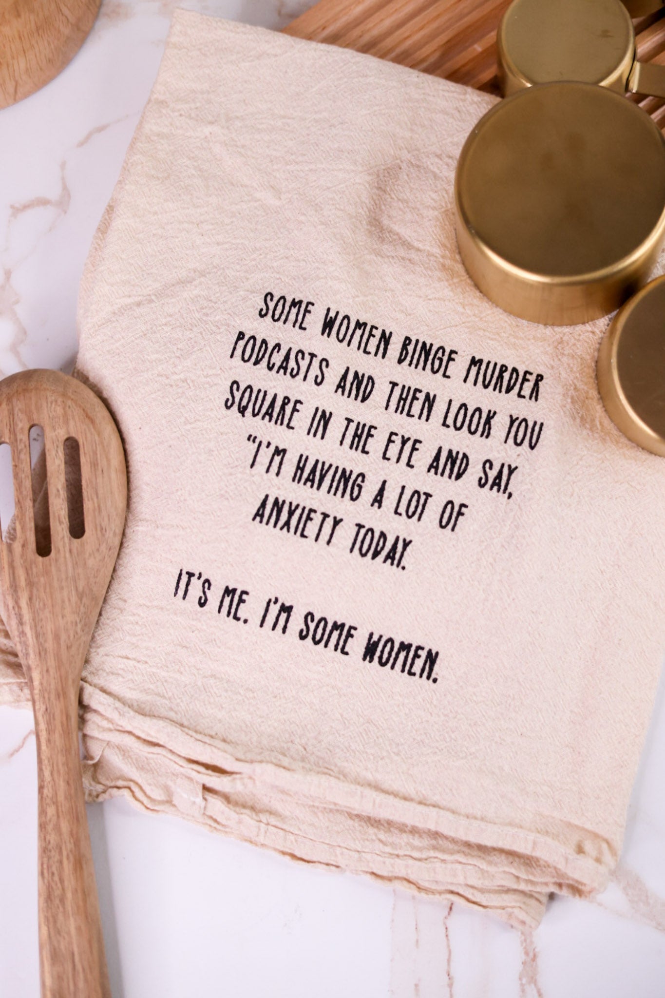 Murder Podcasts Kitchen Towel - Whiskey Skies - ELLEMBEE