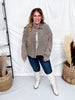 Mushroom Olive Corduroy Mineral Washed Shacket - Whiskey Skies - OLI & HALI