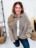 Mushroom Olive Corduroy Mineral Washed Shacket - Whiskey Skies - OLI & HALI