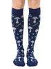 Mushroom Print Compression Socks - Whiskey Skies - LIVING ROYAL