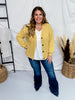 Mustard Yellow Ribbed Button Down Cardigan - Whiskey Skies - STYLIVE