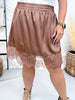 My Lace Skirt With Lace Trim In Chocolate Brown - Whiskey Skies - 2 FLY CO.