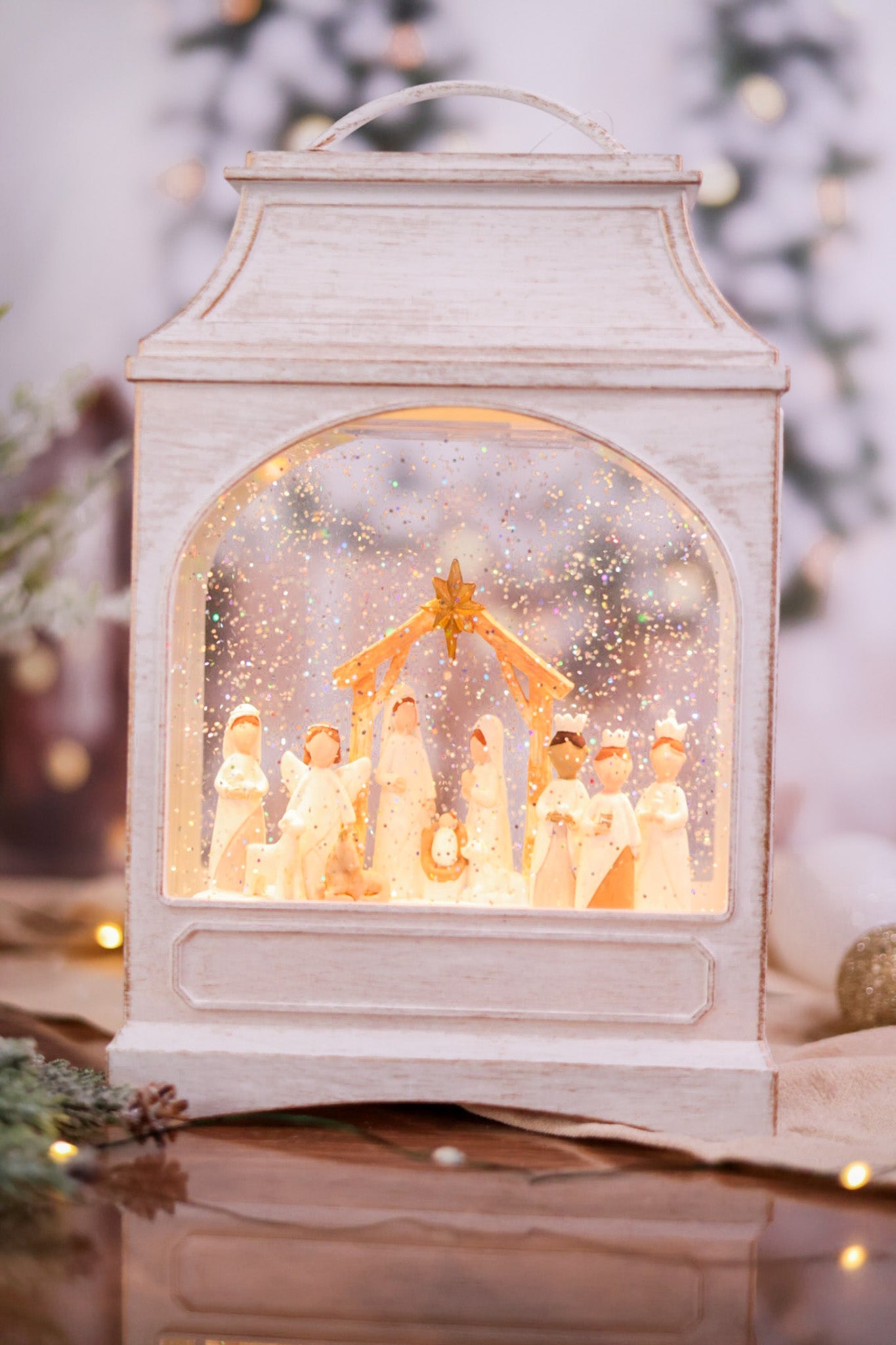 Nativity Scene Musical Water Lantern - Whiskey Skies - RAZ IMPORTS