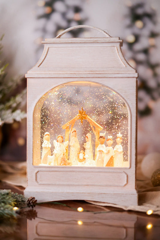 Nativity Scene Musical Water Lantern - Whiskey Skies - RAZ IMPORTS