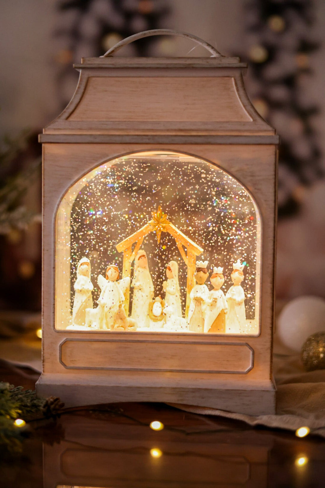 Nativity Scene Musical Water Lantern - Whiskey Skies - RAZ IMPORTS